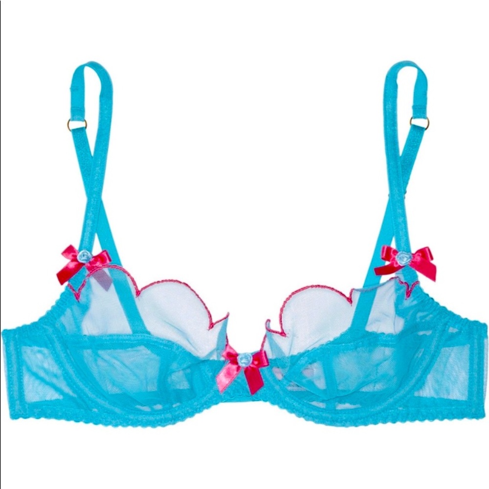 ISO LORNA blue/pink bra 32DD/E